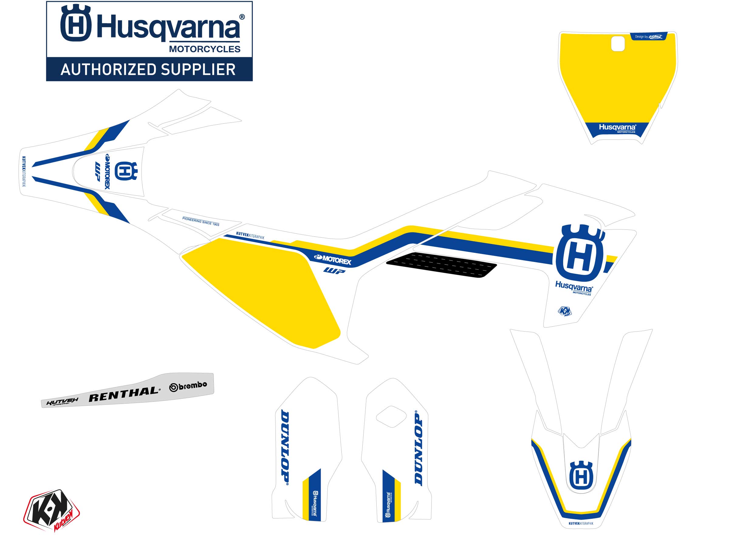 Husqvarna Tc 85 Dirt Bike Heritage K23 Graphic Kit