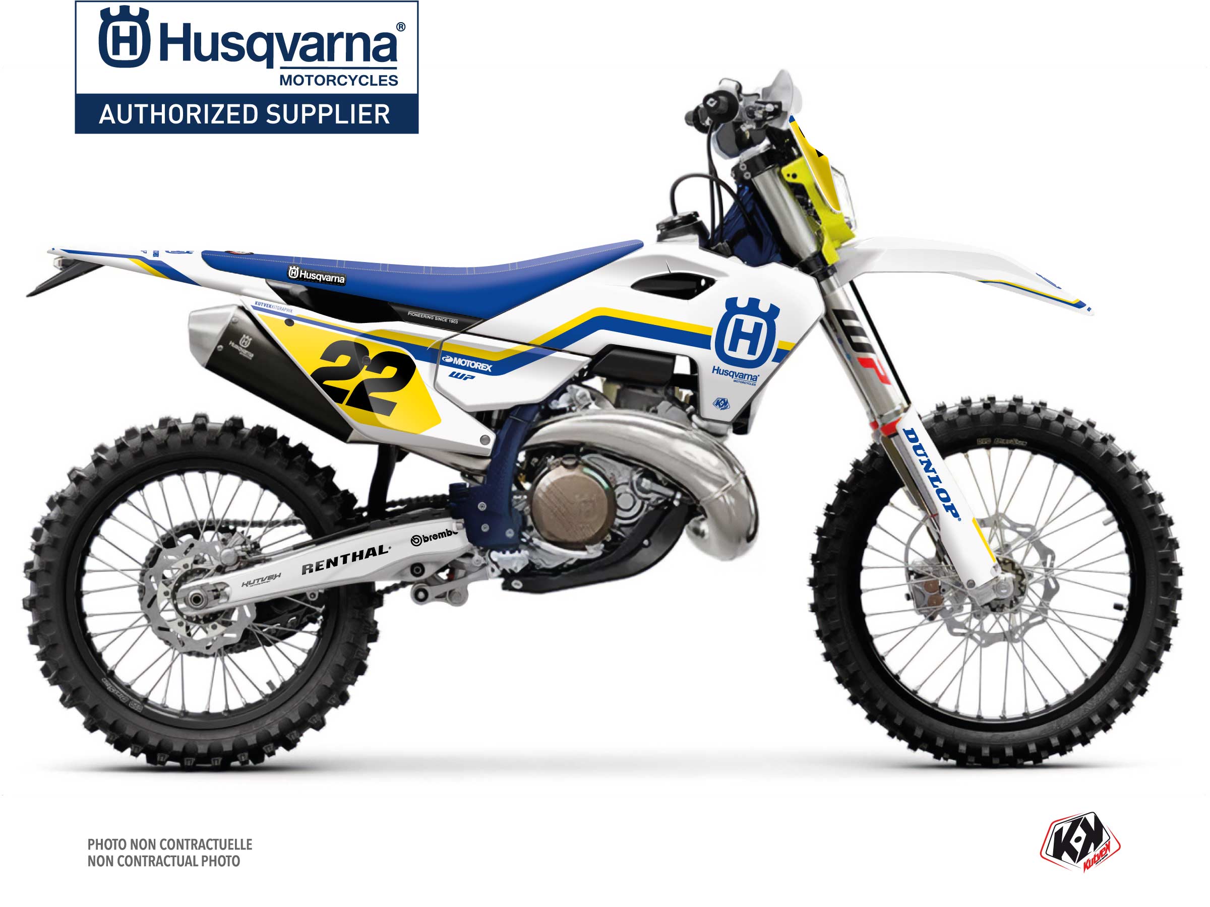 Husqvarna Te 125 Dirt Bike Heritage K23 Graphic Kit Kutvek Kit Graphik