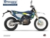 Kit Déco Moto Cross Hero Husqvarna 701 Enduro Bleu Jaune
