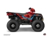 Polaris 450 Sportsman ATV Hidden Graphic Kit Red Blue