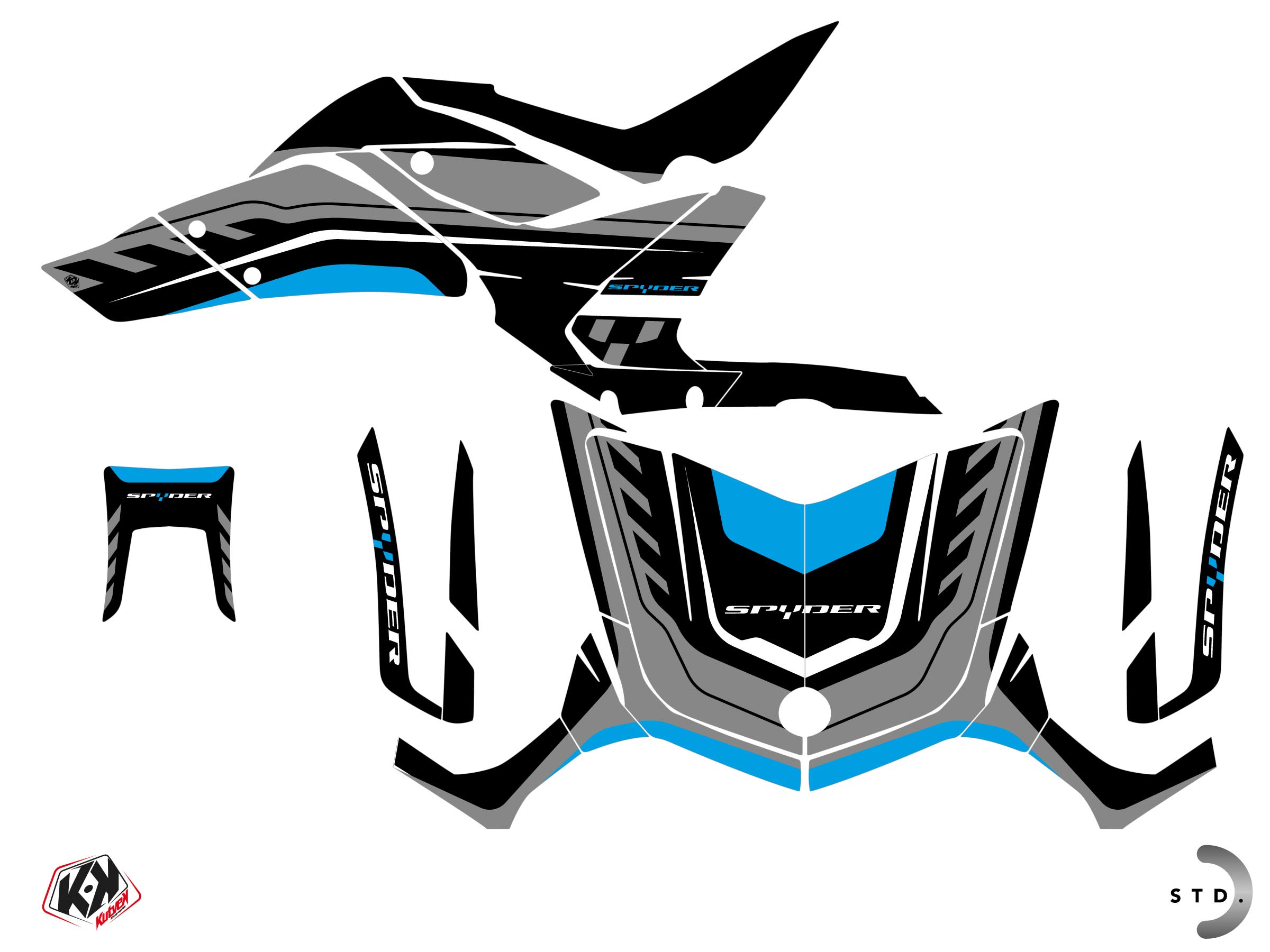 Can-am Spyder F3 Hybrid Horizon Graphic Kit Blue