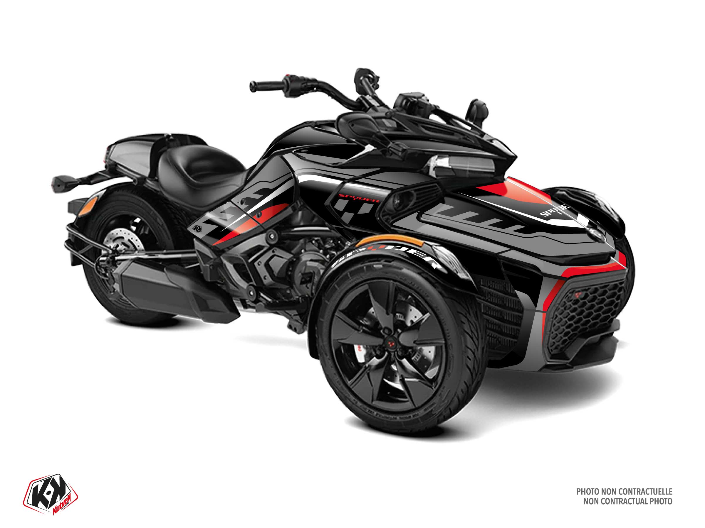 Can-am Spyder F3 Hybrid Horizon Graphic Kit Red