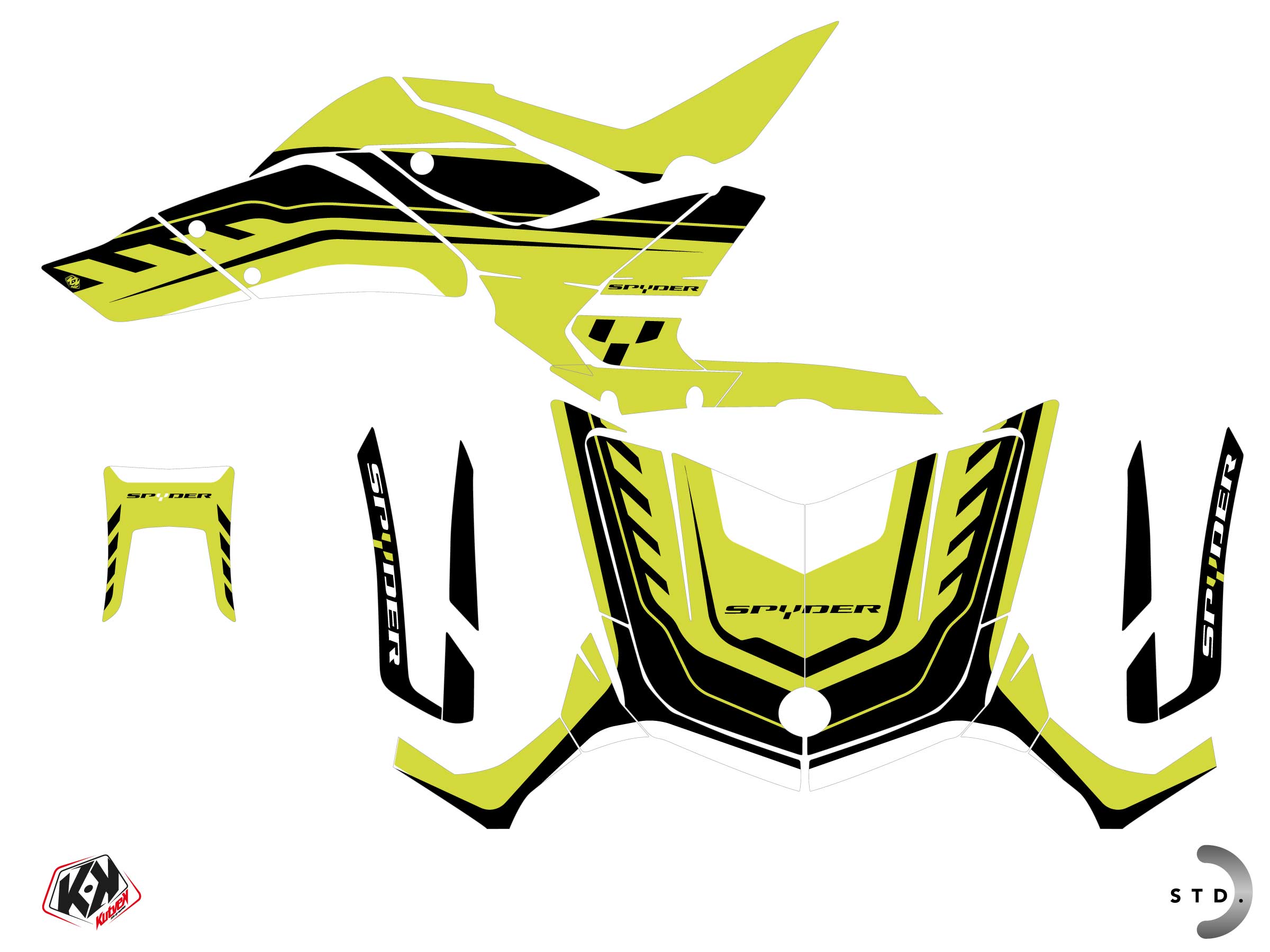 Can-am Spyder F3 Hybrid Horizon Graphic Kit Green