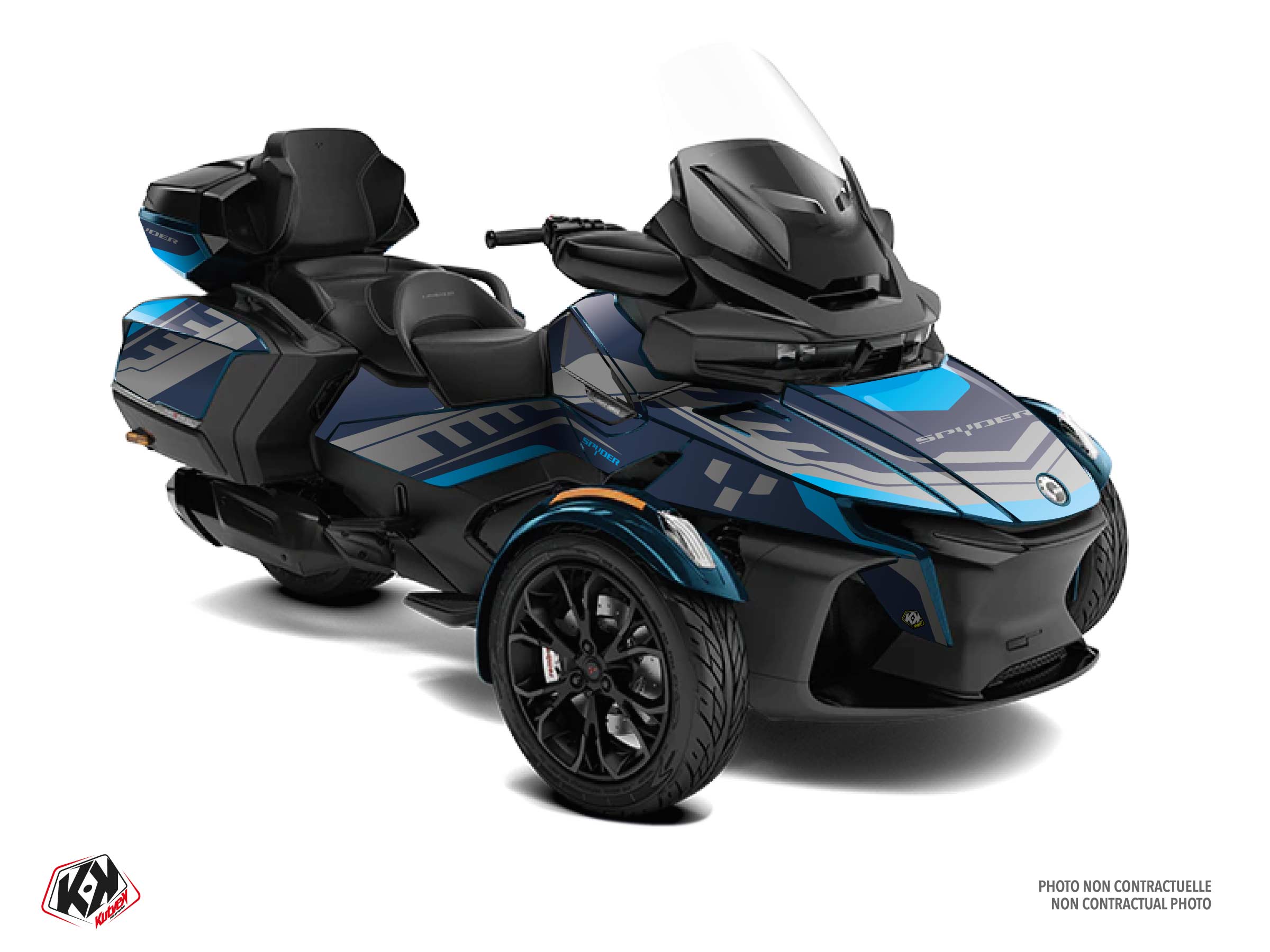 Can-am Spyder Rt Hybrid Horizon Graphic Kit Blue