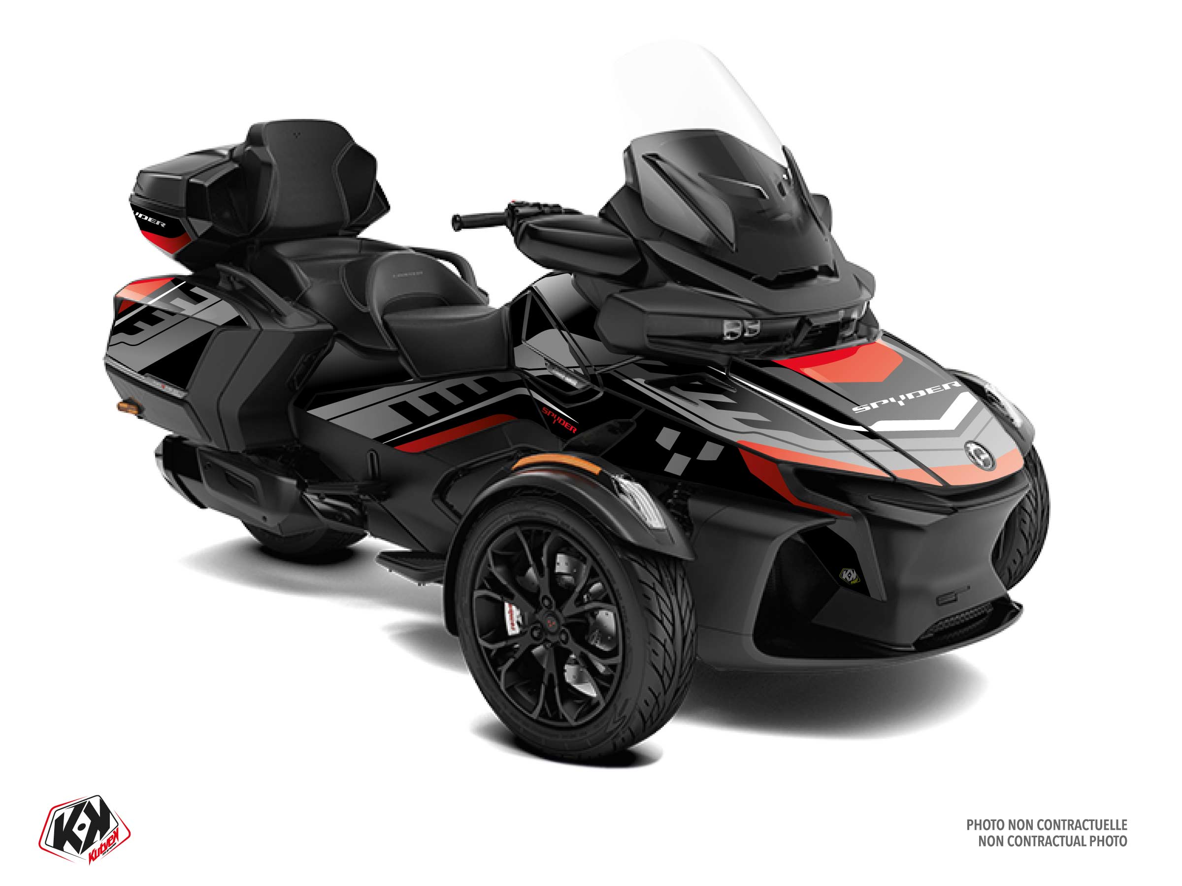 Can-am Spyder Rt Hybrid Horizon Graphic Kit Red