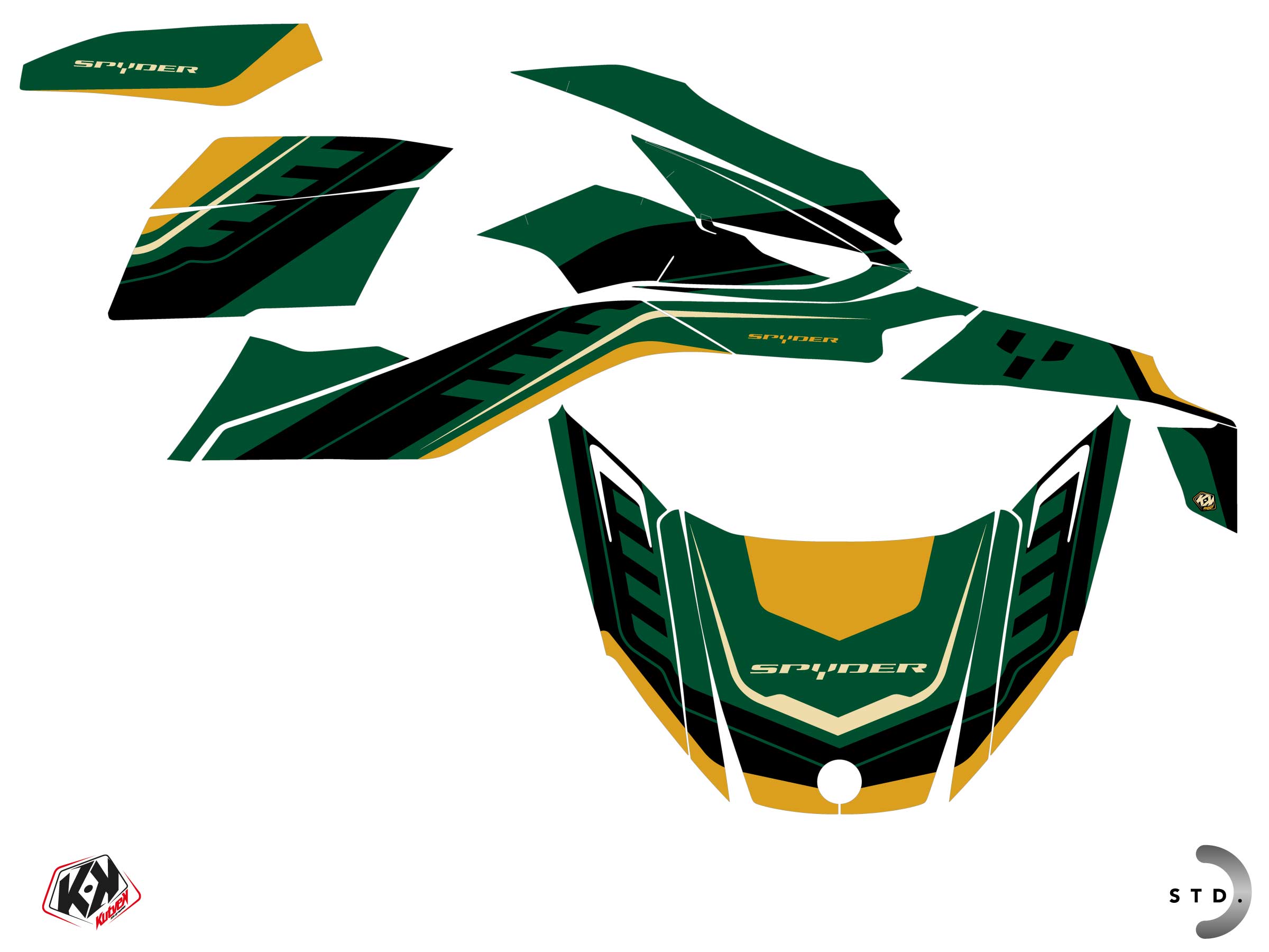 Can-am Spyder Rt Hybrid Horizon Graphic Kit Green
