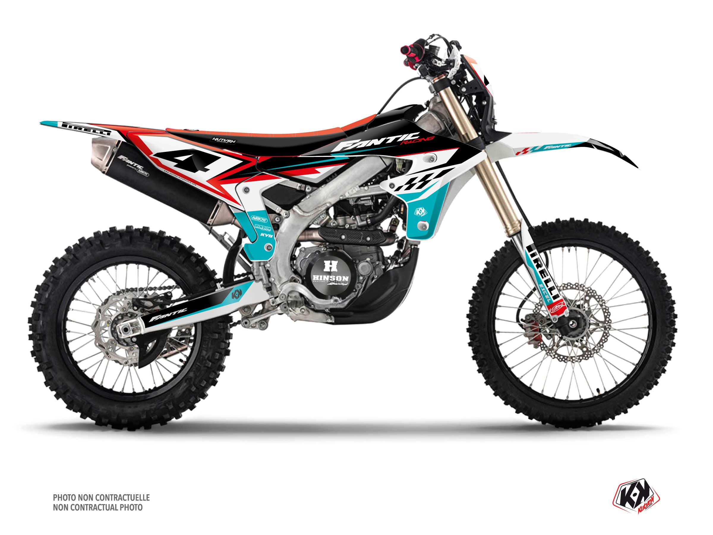 Fantic Xef 250 Dirt Bike Inkline Graphic Kit Turquoise