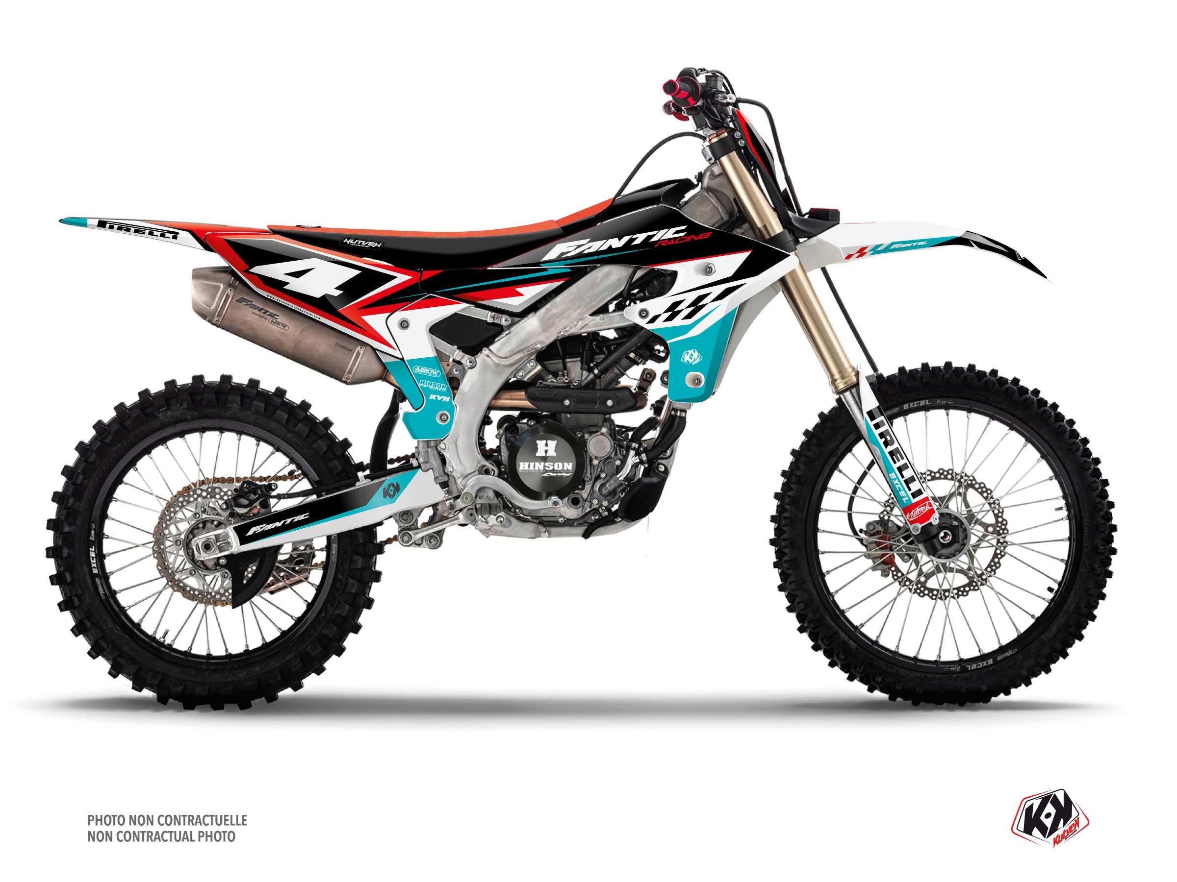 Kit Déco Motocross Inkline Fantic Xx 250 F Turquoise