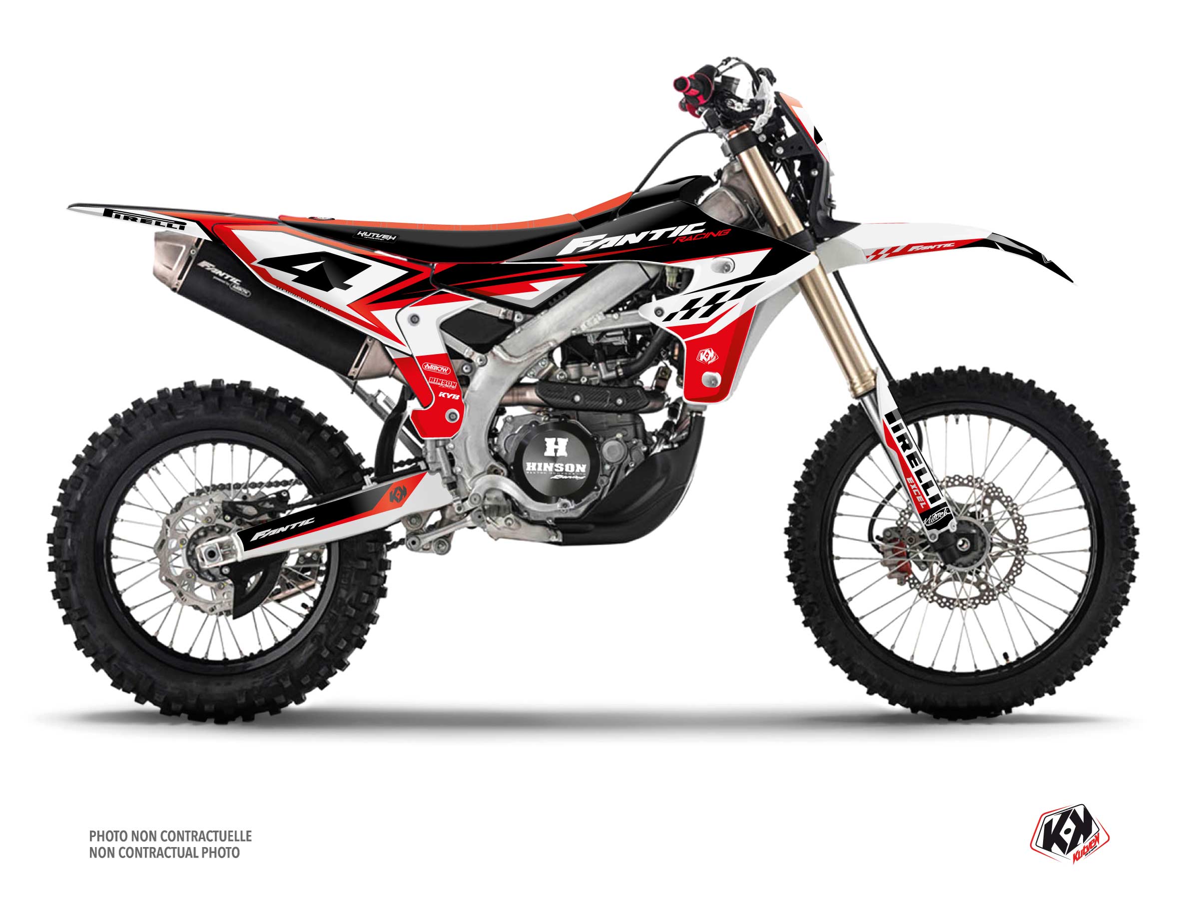 Kit Déco Motocross Inkline Fantic Xef 450 Rouge