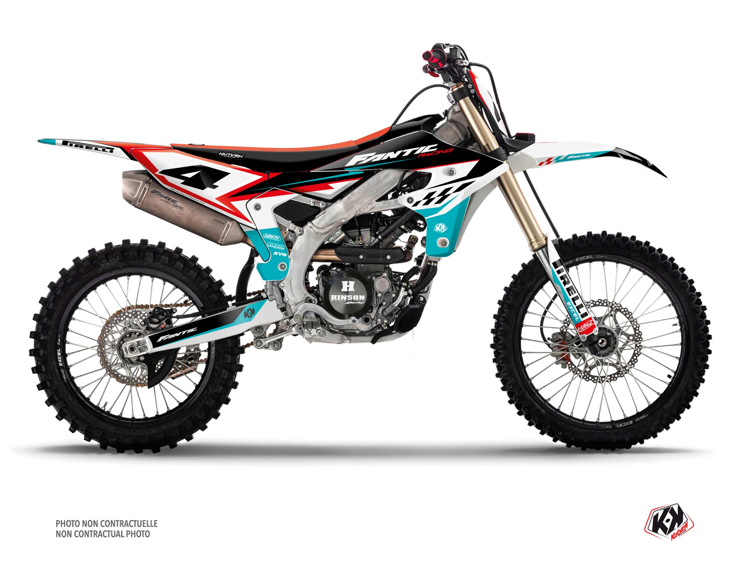 Fantic Xx 450 F Dirt Bike Inkline Graphic Kit Turquoise