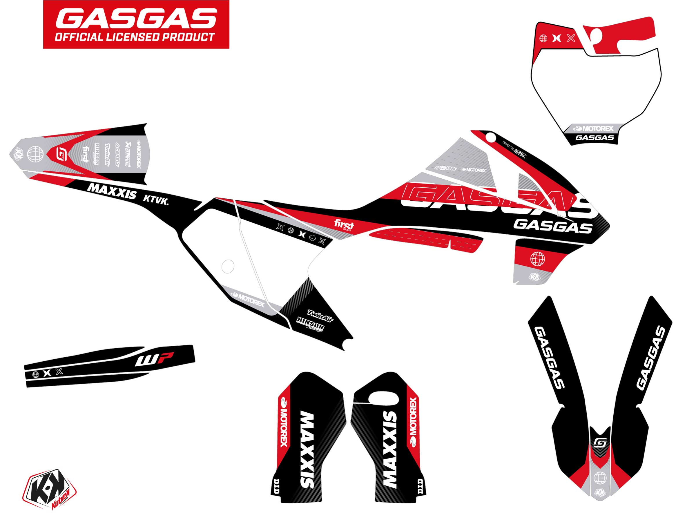 Gasgas Mc 65 Dirt Bike Kanyon Graphic Kit Black