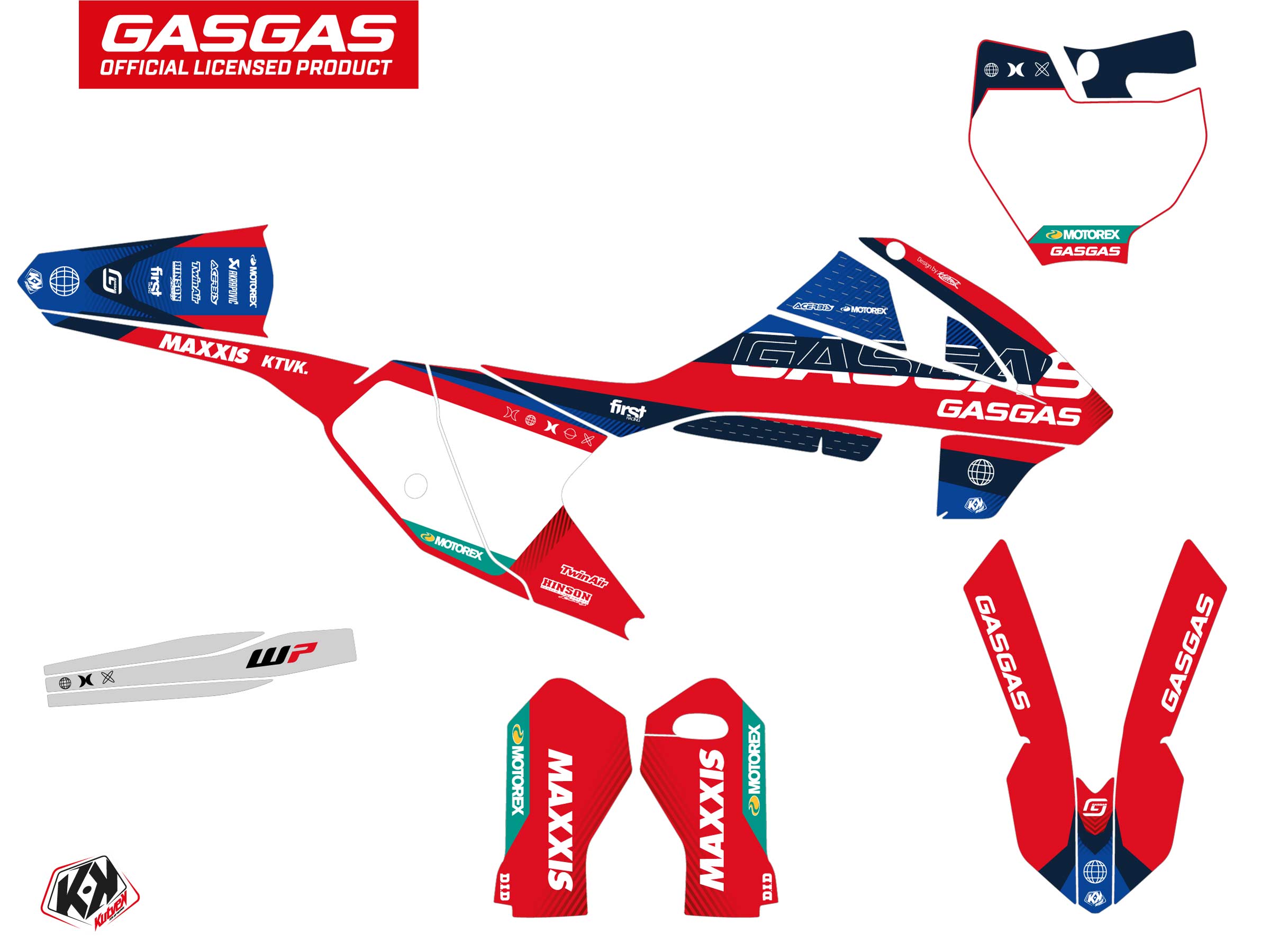 Kit Déco Motocross Kanyon Gasgas Mc 65 Rouge