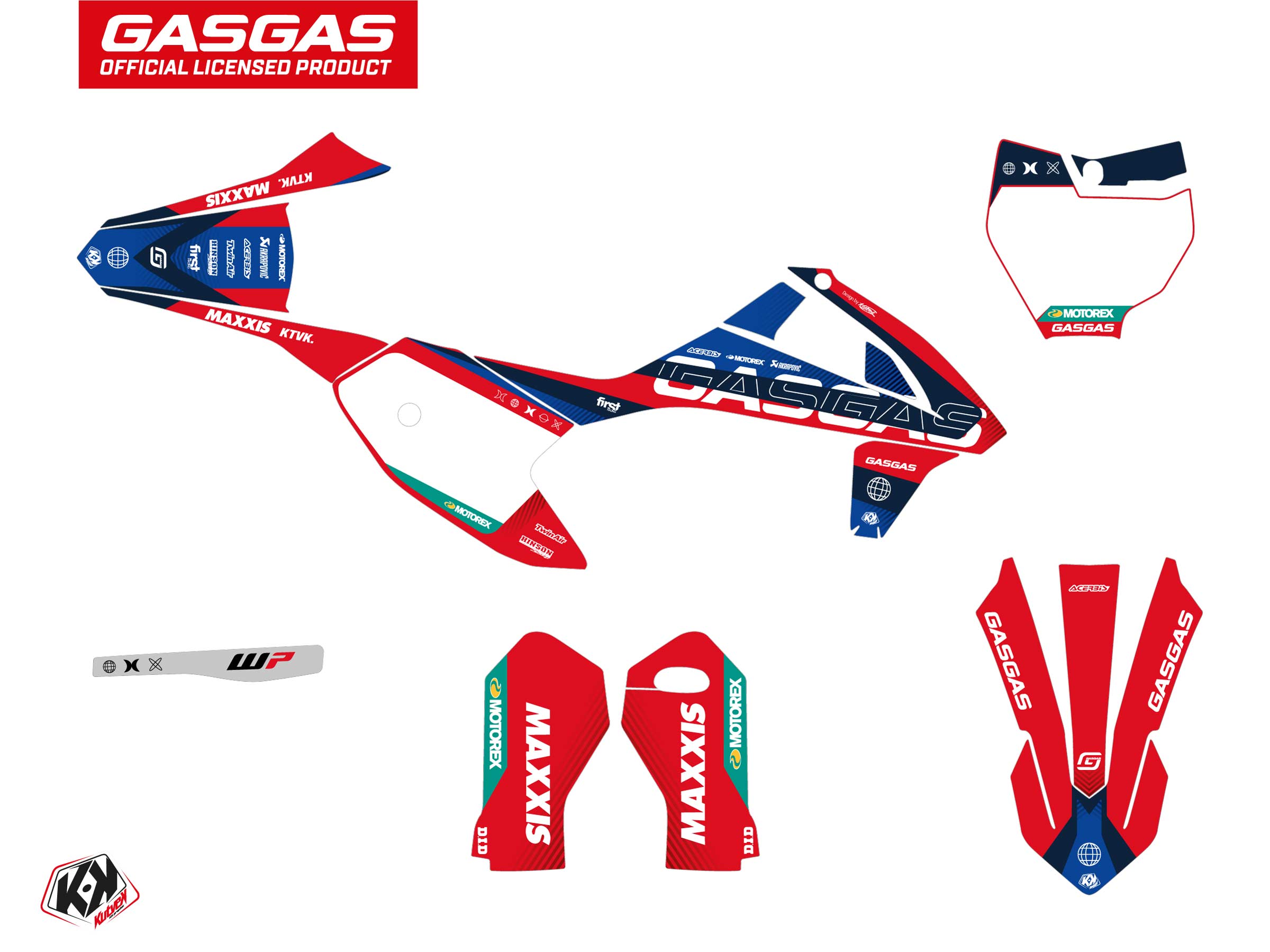 Kit Déco Motocross Kanyon Gasgas Mc-e 5 Rouge