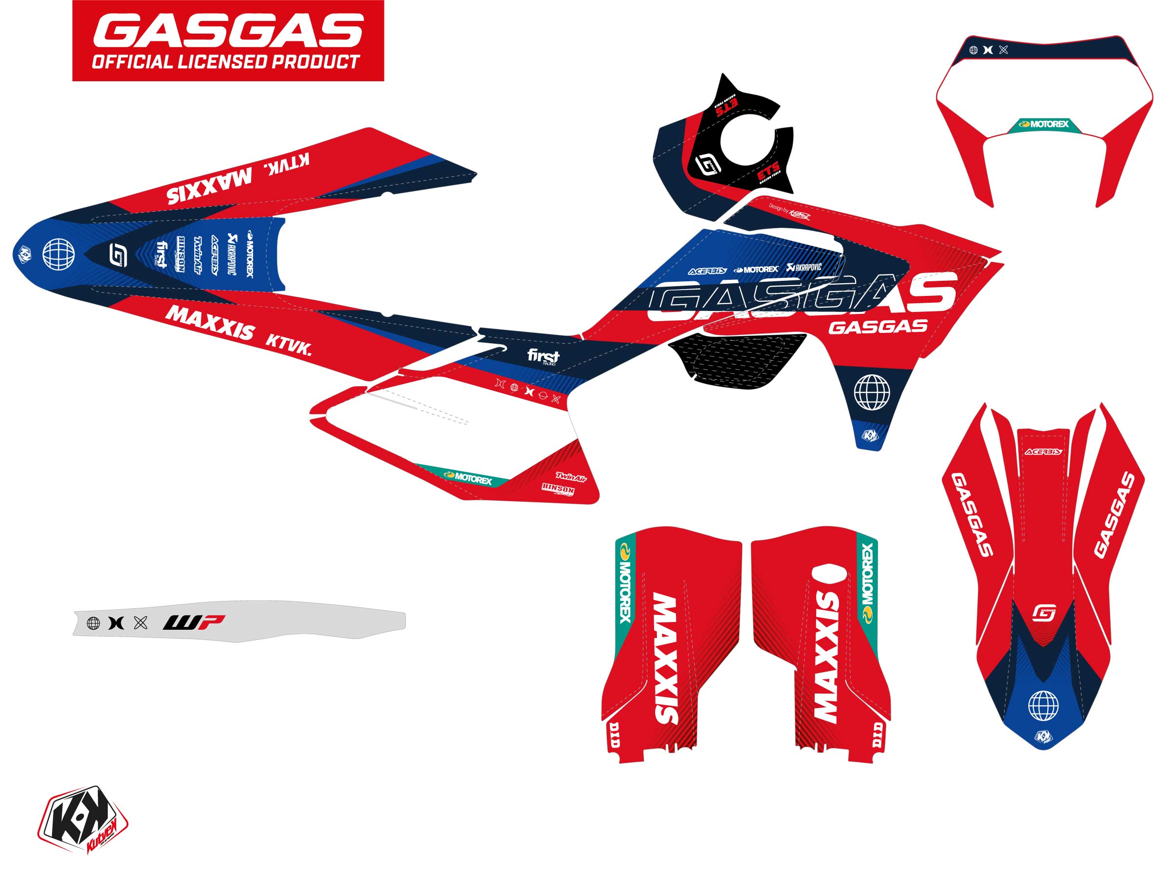 Gasgas Ec Dirt Bike Kanyon Graphic Kit Red