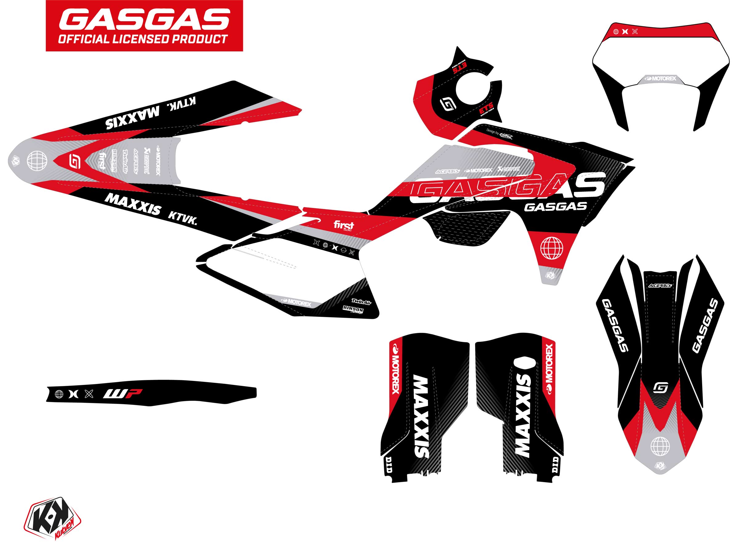 Gasgas Ecf Dirt Bike Kanyon Graphic Kit Black