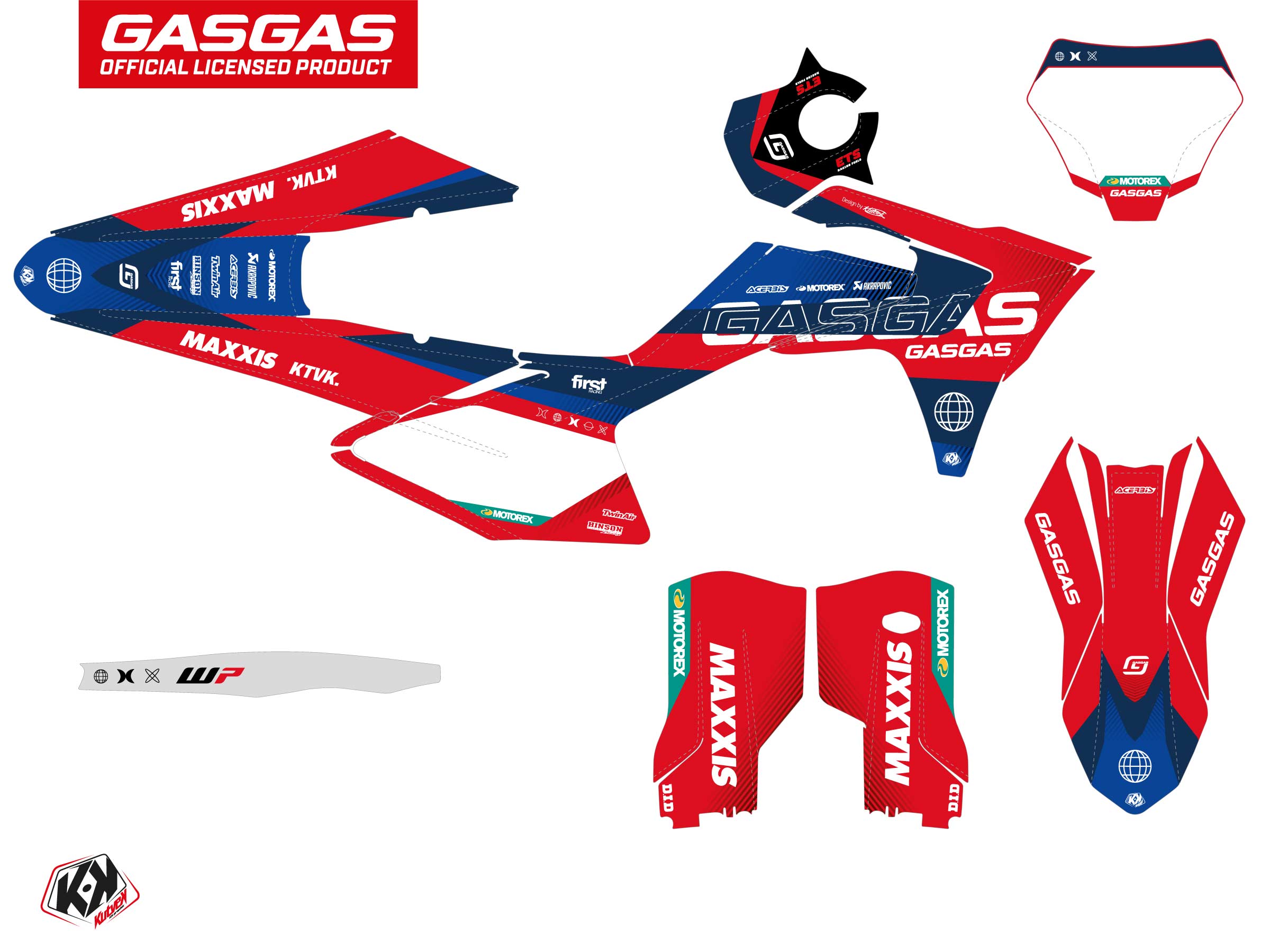 Kit Déco Motocross Kanyon Gasgas Ex 300 Rouge