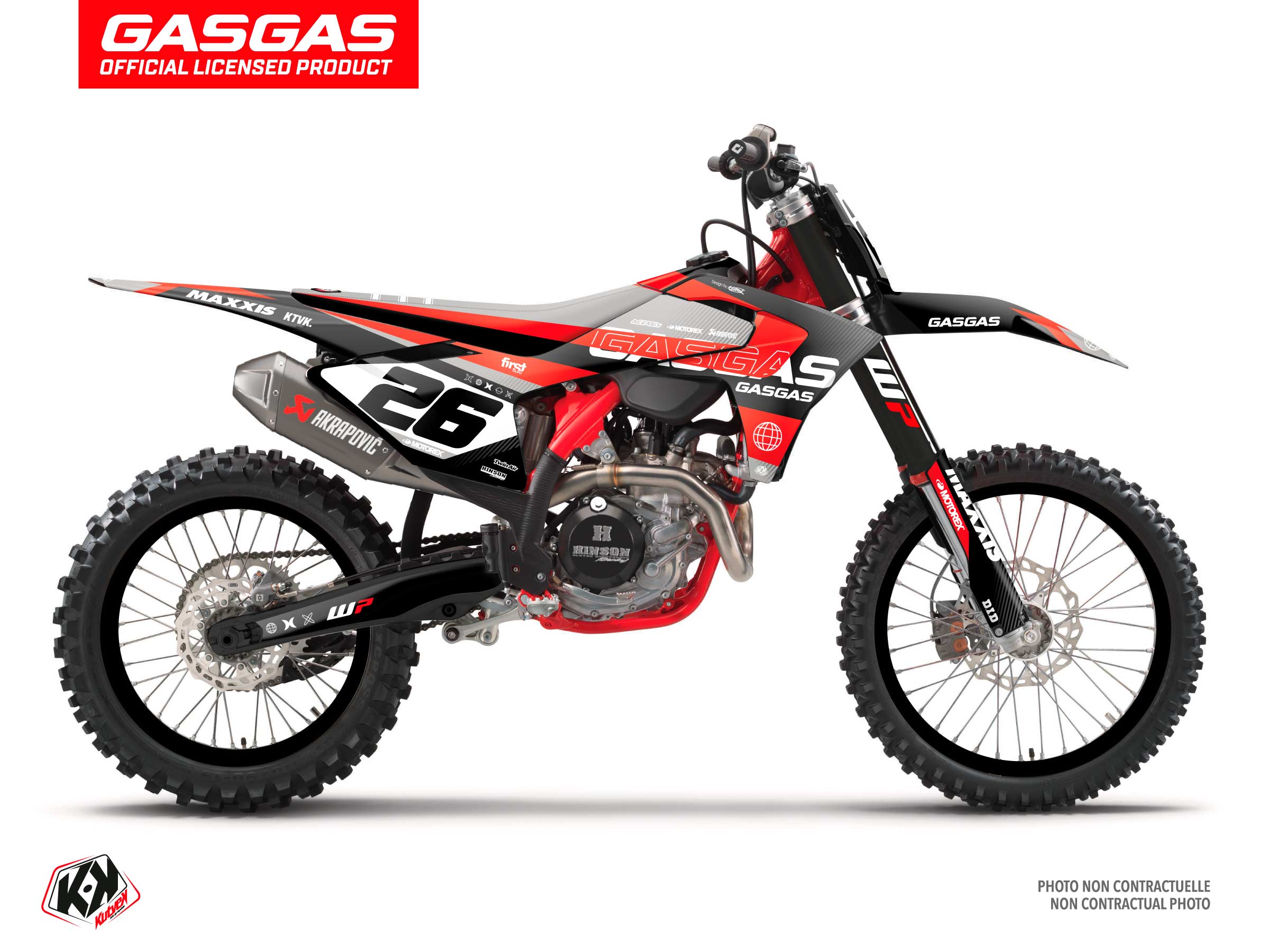 Gasgas Ex 350 F Dirt Bike Kanyon Graphic Kit Black