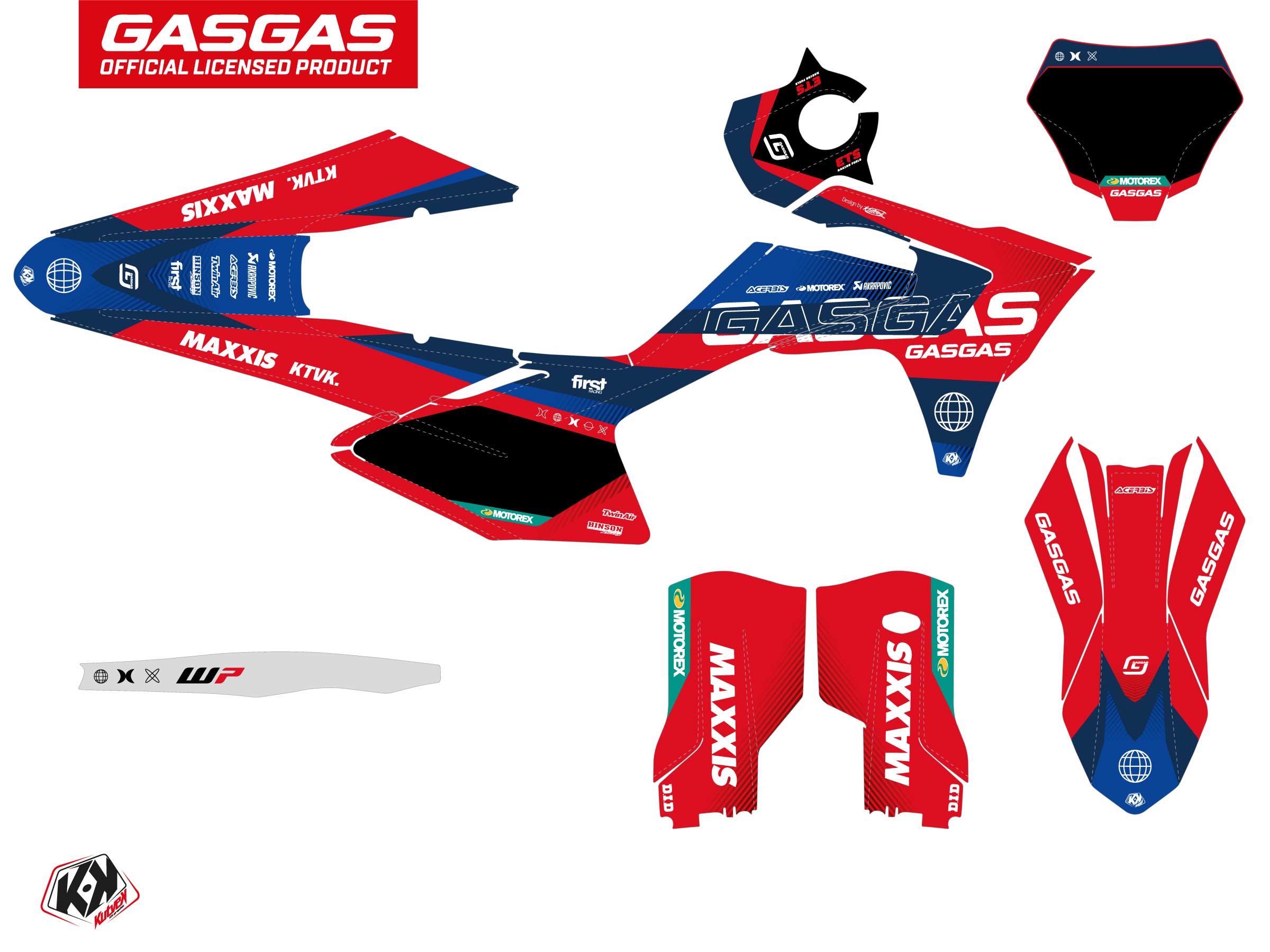 Kit Déco Motocross Kanyon Gasgas Mc 250 F Rouge