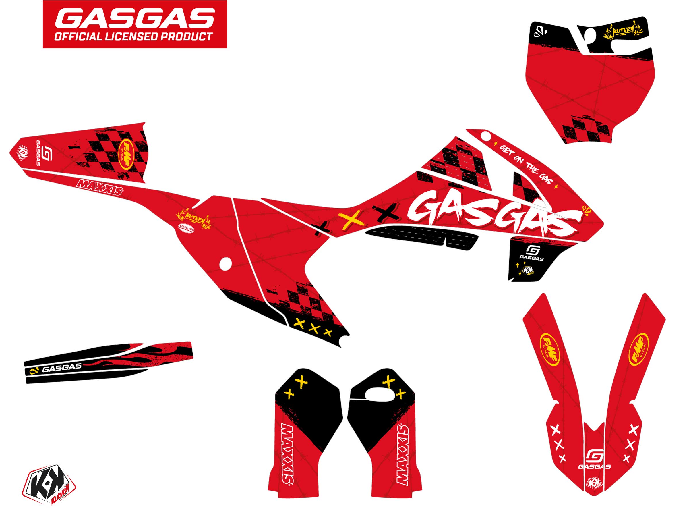 KIT DÉCO MOTOCROSS KARTEL GASGAS MC 65 ROUGE