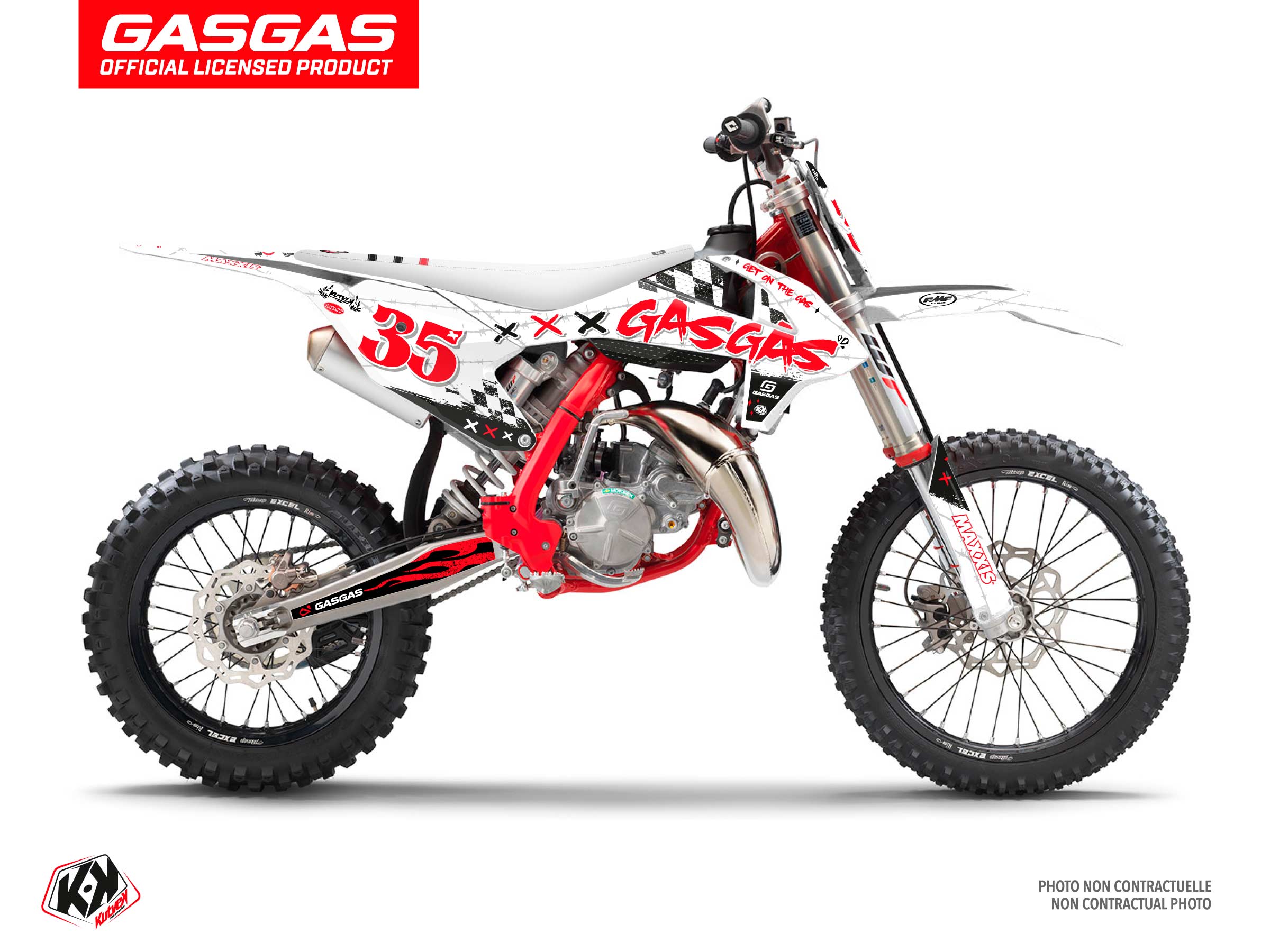 GASGAS MC 85 DIRT BIKE KARTEL GRAPHIC KIT WHITE