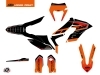 Kit Déco Moto Cross Keystone KTM 250 FREERIDE Noir