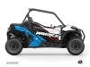 Can Am Maverick Sport With Doors UTV Kinetik Graphic Kit White Blue