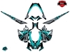 Skidoo REV XP Snowmobile Klimb Graphic Kit Cyan