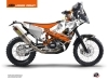 Kit Déco Motocross Kombat KTM 450 Rally Gris Orange