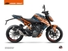 Kit Déco Moto Krav KTM Duke 125 Orange Bleu