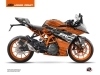 KTM 125 RC Street Bike Krav Graphic Kit Black Orange