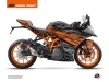 Kit Déco Moto Krav KTM 125 RC Orange Noir