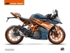 KTM 390 RC Street Bike Krav Graphic Kit Orange Blue