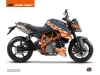 Kit Déco Moto Krav KTM Super Duke 990 Orange Bleu