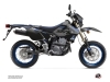 Suzuki DRZ 400 SM Street Bike Label Graphic Kit Grey Blue