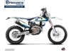 Kit Déco Moto Cross Legacy Husqvarna 350 FE Bleu Jaune