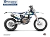Kit Déco Moto Cross Legacy Husqvarna 125 TE Bleu Jaune
