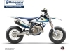 Kit Déco Moto Cross Legacy Husqvarna 450 FS Bleu Jaune