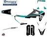 Kit Déco Moto Cross Legend Husqvarna 250 FE Turquoise