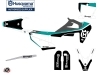 Kit Déco Moto Cross Legend Husqvarna 450 FS Turquoise