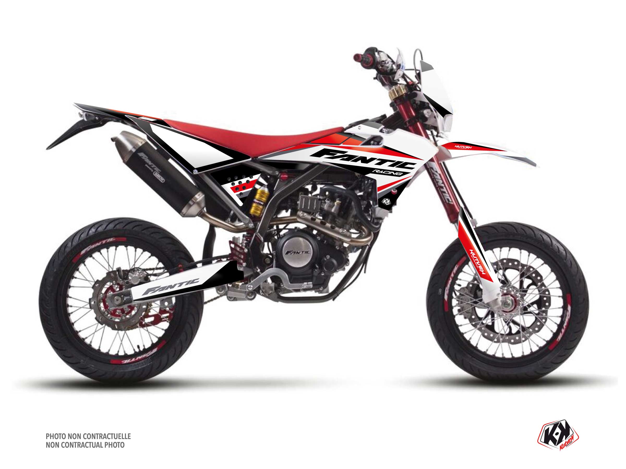 Kit Déco Motocross Inkline Fantic Xmf 125 Rouge