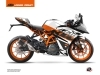 KTM 125 RC Street Bike Mass Graphic Kit Orange