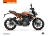 KTM Duke 390 Street Bike Mass Graphic Kit Orange