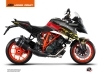 KTM Super Duke 1290 GT Street Bike Mass Graphic Kit Black Yellow