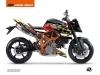 KTM Super Duke 990 R Street Bike Mass Graphic Kit Black Yellow