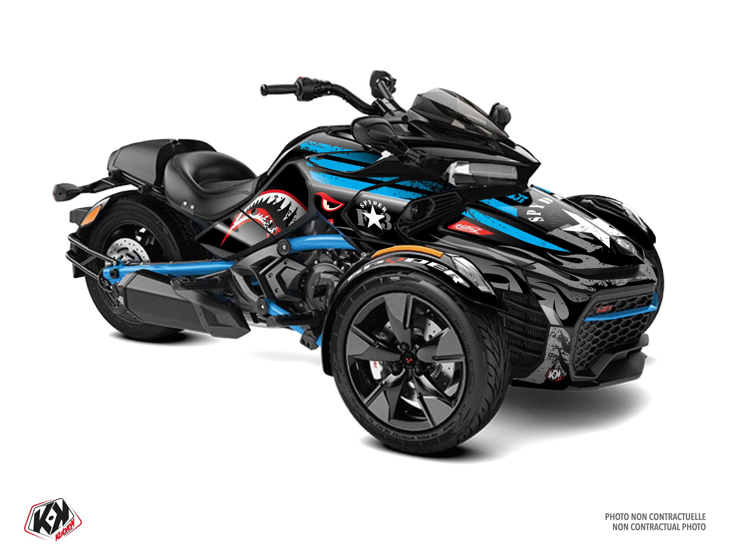 Can-am Spyder F3 Hybrid Navy Graphic Kit Blue