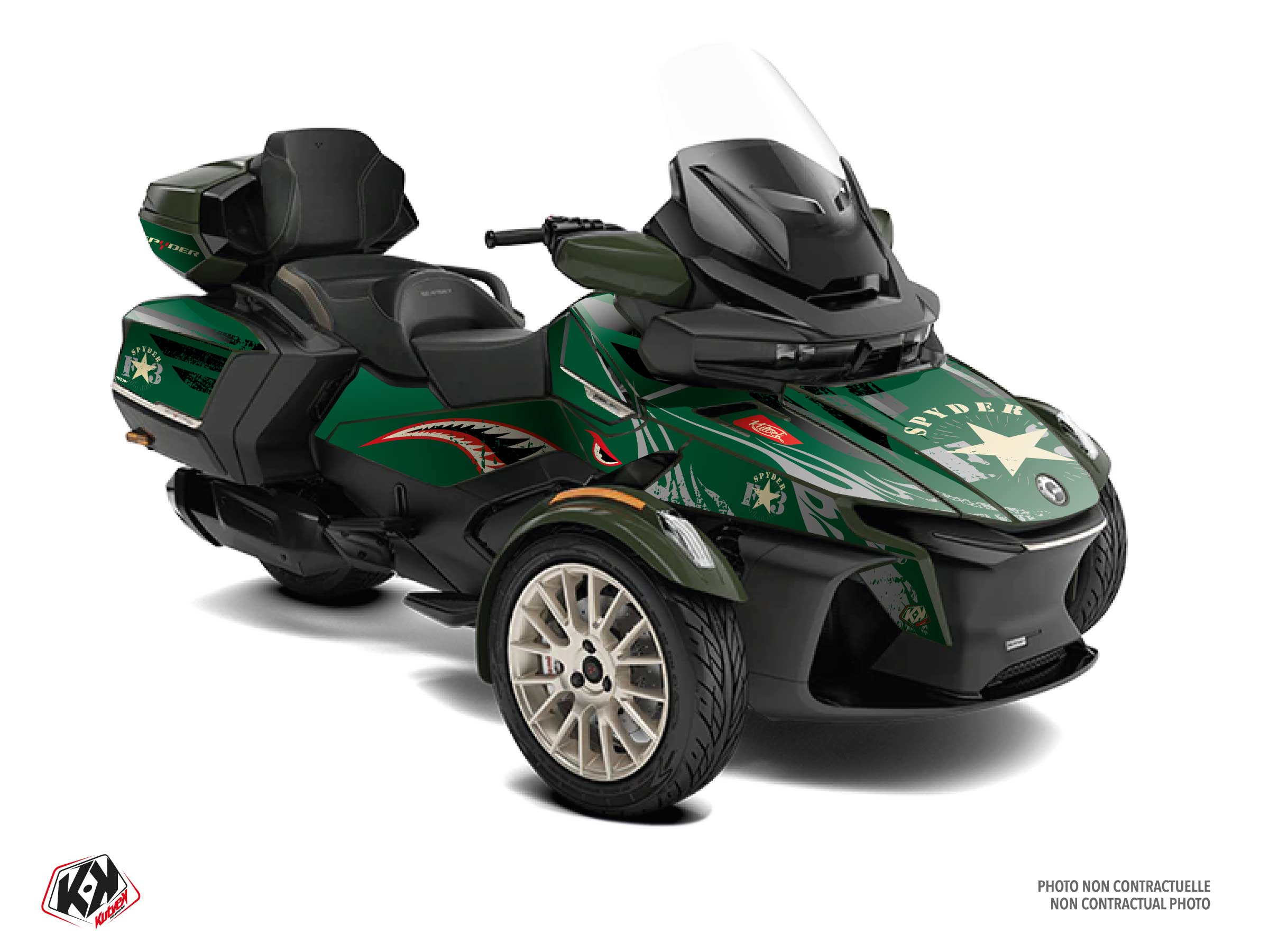 Can-am Spyder Rt Hybrid Navy Graphic Kit Green