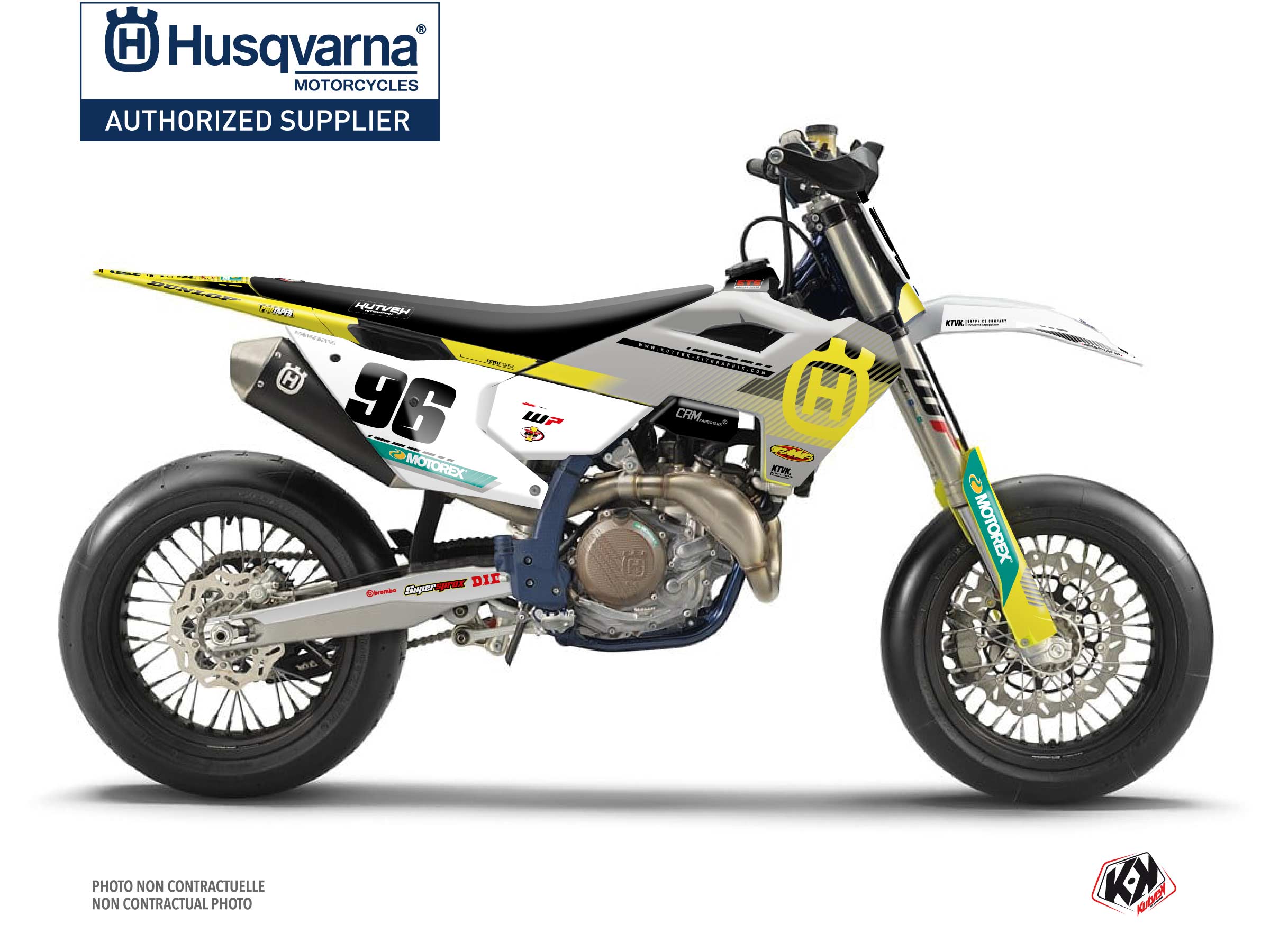 Kit Déco Motocross Origin K24 Husqvarna Fs 450 Gris