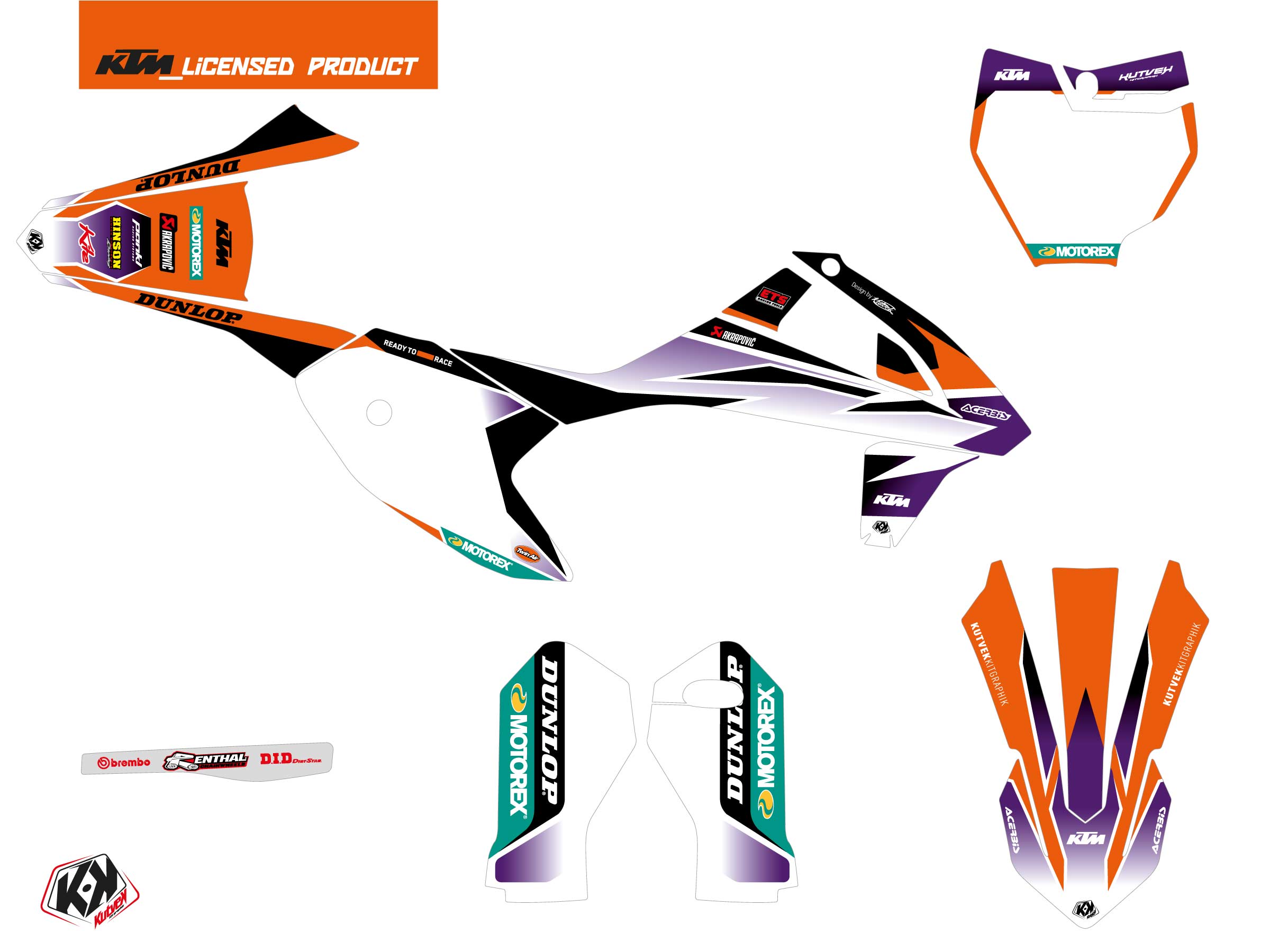 Ktm Sx E 5 Dirt Bike Origin K24 Graphic Kit Orange