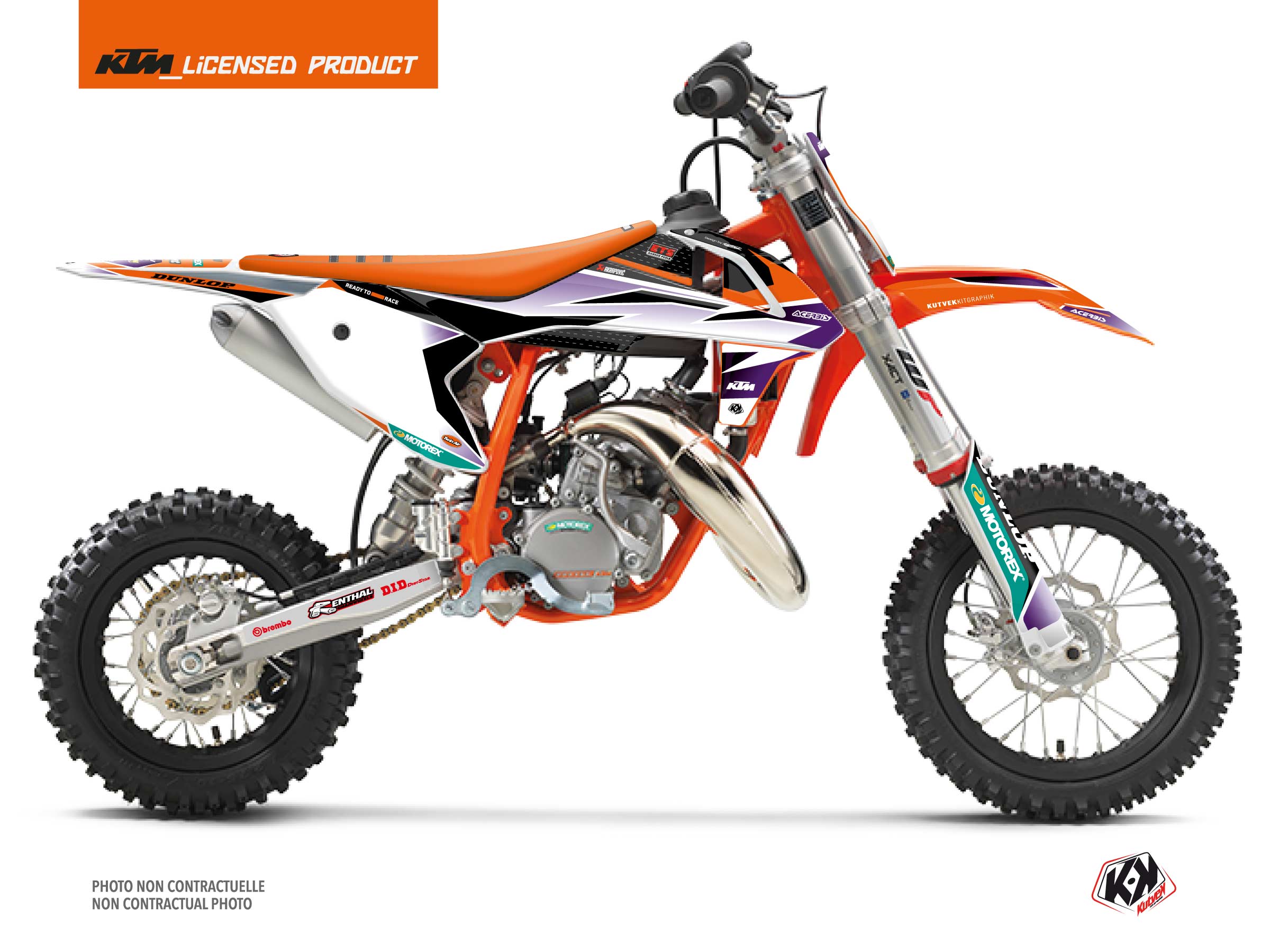 Kit Déco Motocross Origin K24 Ktm Sx 50 Orange