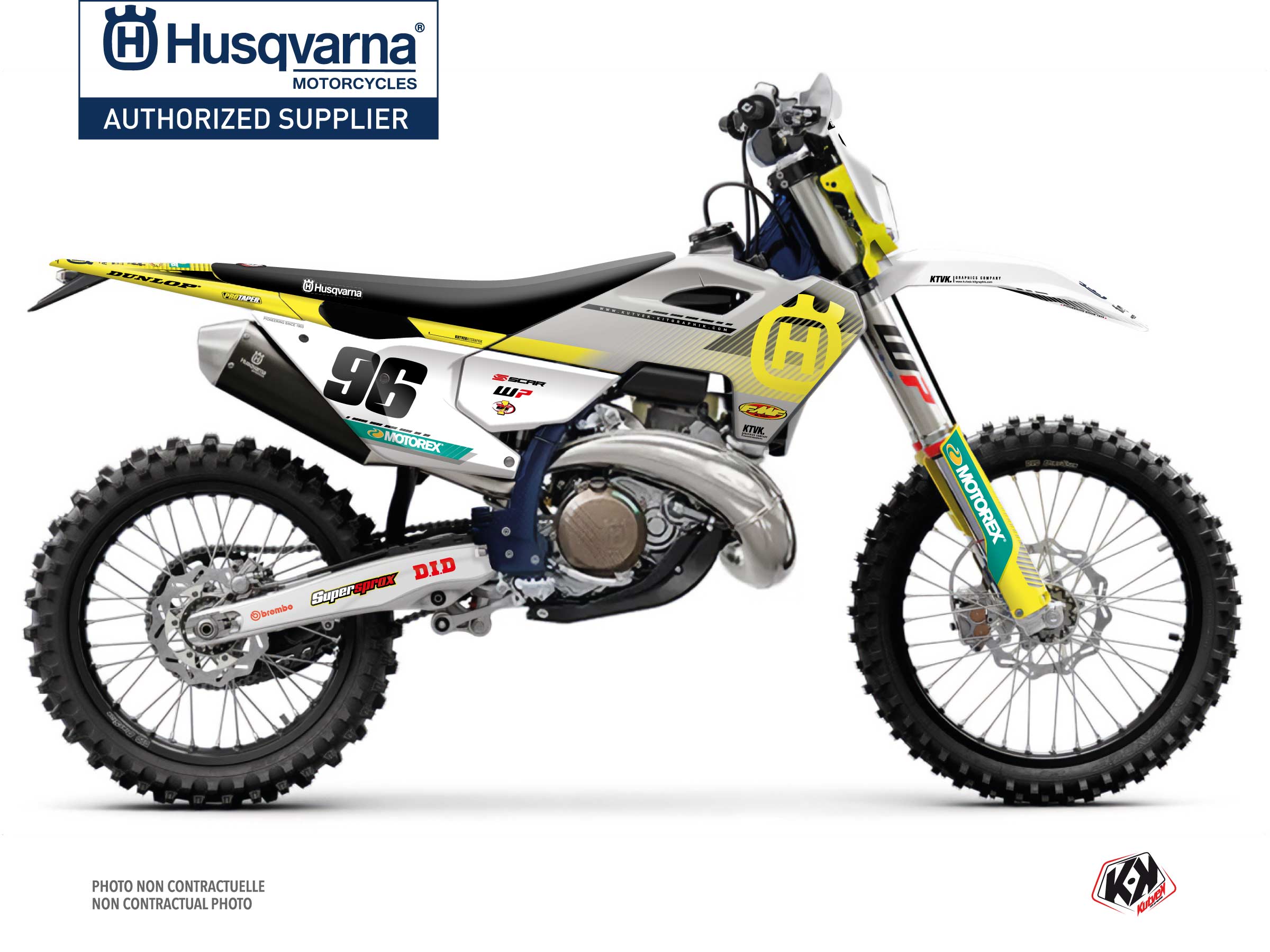 Kit Déco Motocross Origin K24 Husqvarna Te 250 Gris